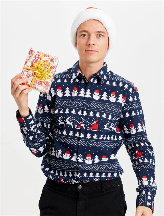 Julesweaters Christmas Shirts Stylish - Navy